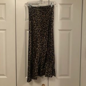 Zara midi cheetah leopard skirt XS